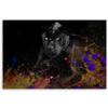 Canvas Print, Black Panther On Coloured Background