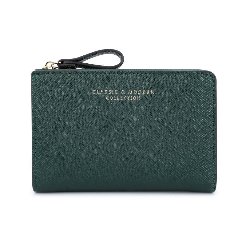 Linyan 2026 Women's High-Grade Cross Grain Short Wallet with Large Capacity