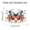 Butterfly Flowers Wall Sticker Background Home Decoration Mural Living Room Wallpaper Decal