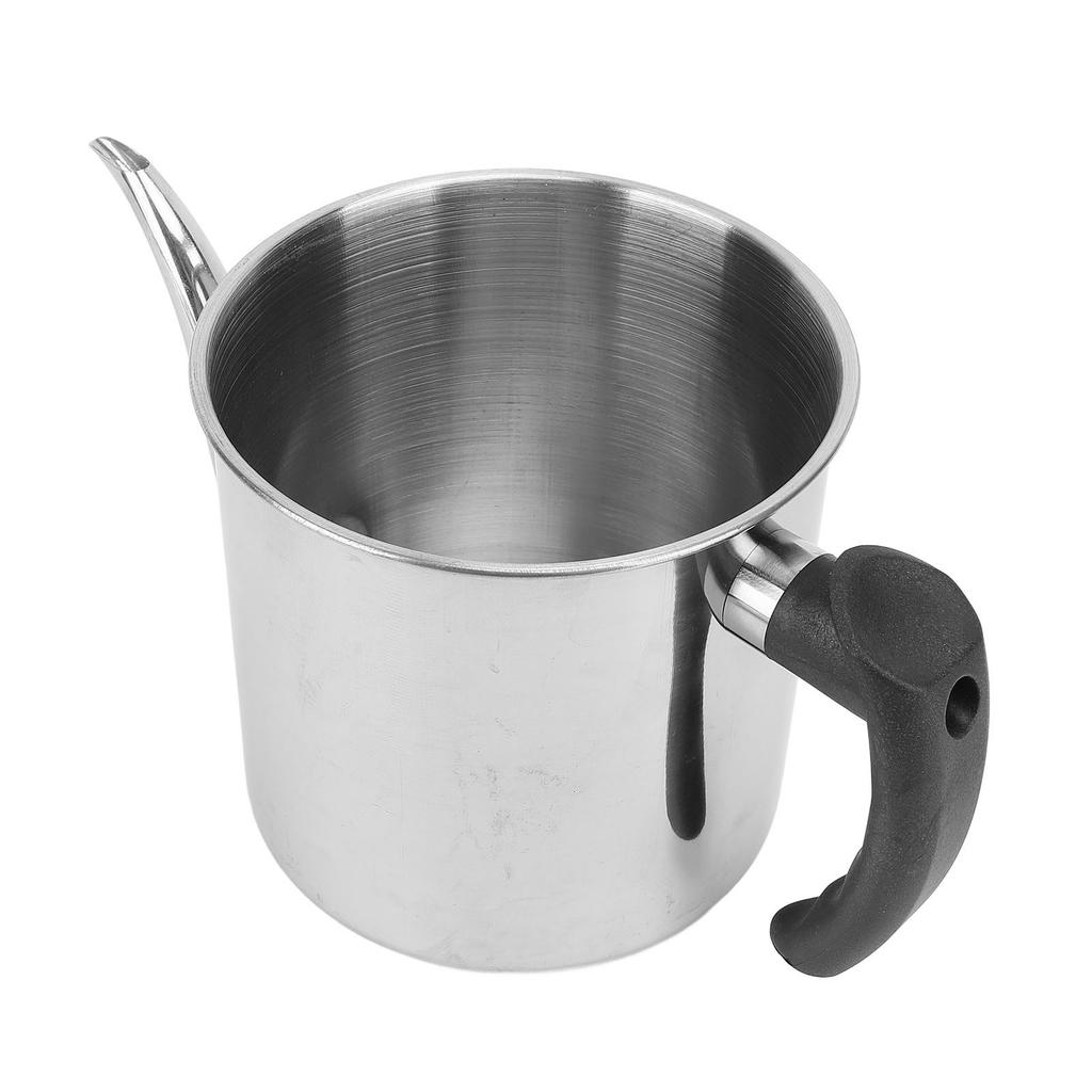 Grease Container With Strainer for Kitchen 1.4L 410 Stainless Steel Thicken Household Large Capacity