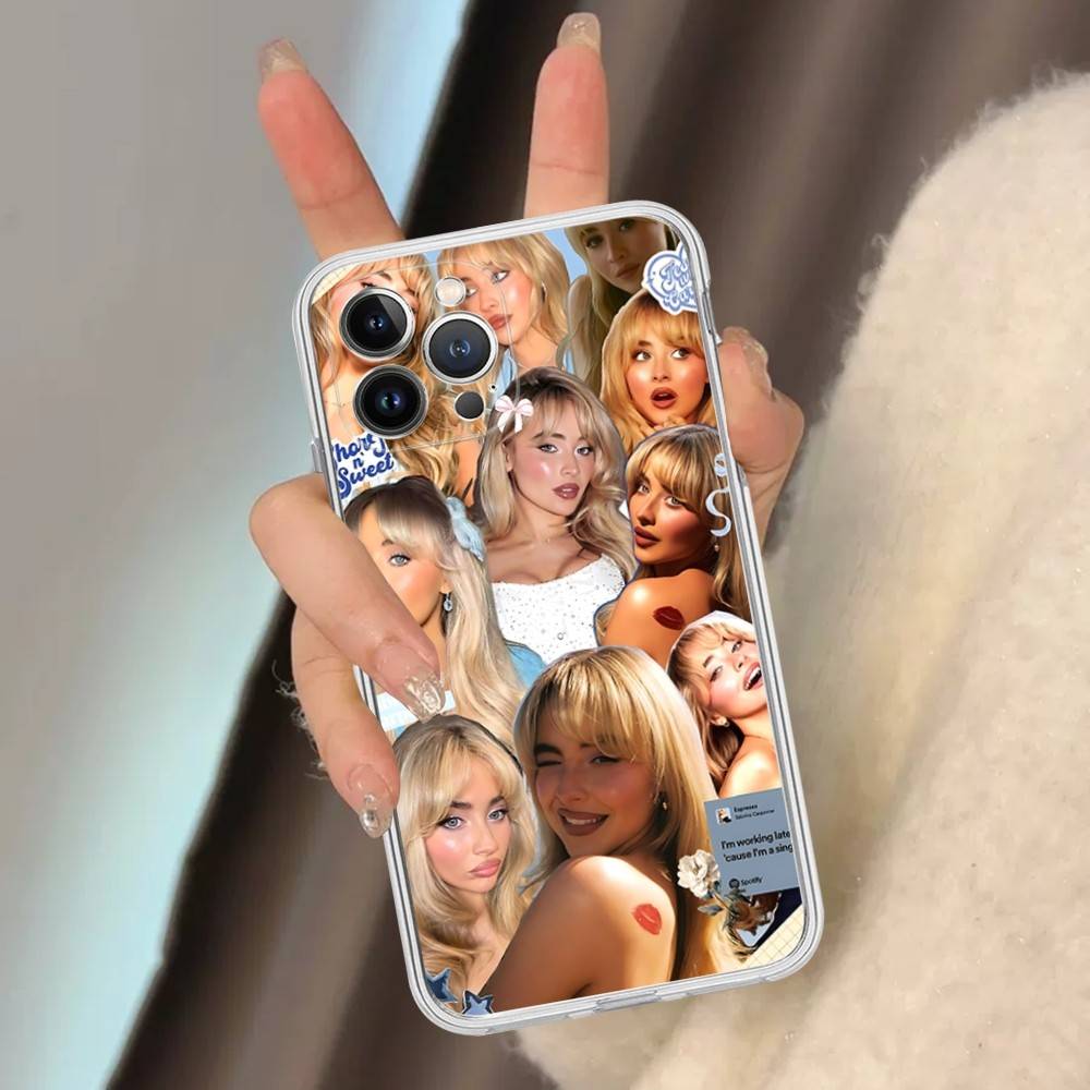 Custodia per telefono Singer S-Sabrina C-Carpenter Adatta per iPhone 16 15 Promax iPhone 14 11 12 High End 13 Pro Silicone