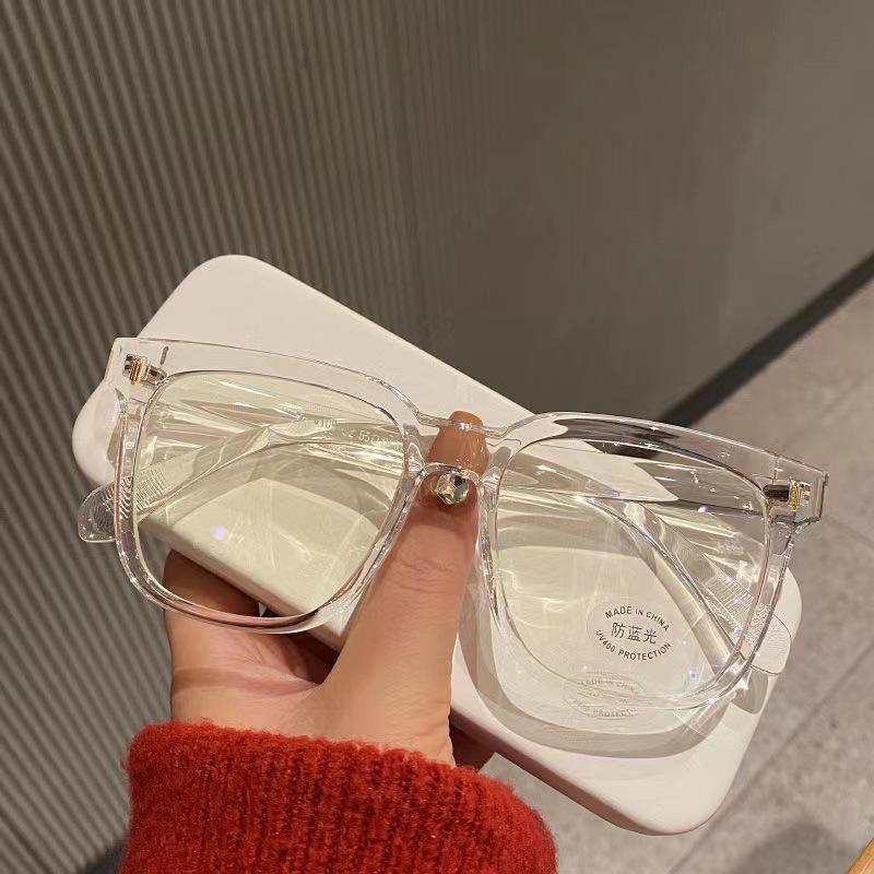 

Ретро черная оправа матовая большая оправа очки для близорукости большие анти-синий свет близорукие очки женские мужские оптические очки 0