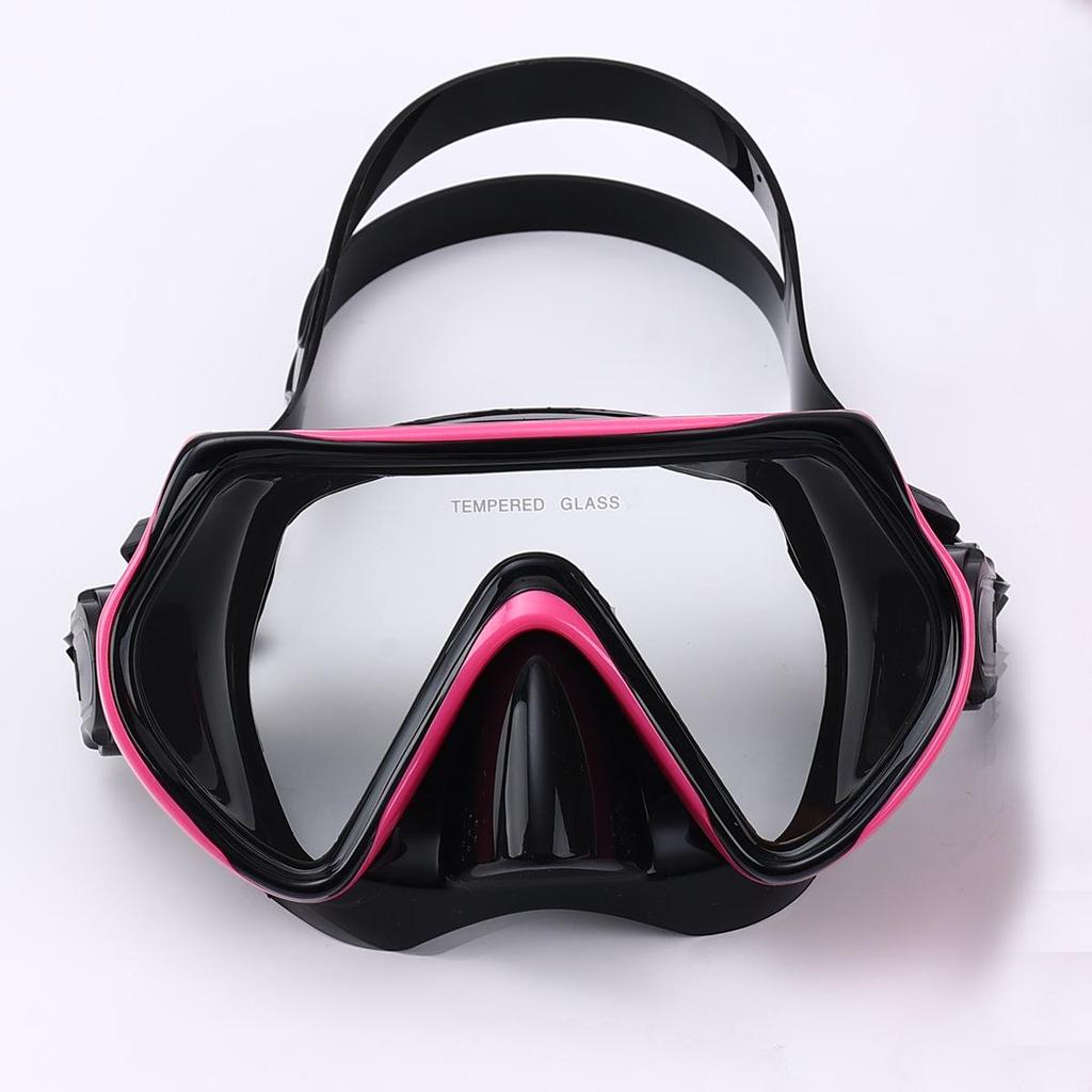 Maschera da Immersione in Silicone per Bambini e Adulti con Snorkel - Lente in Vetro Temperato HD, Montatura Grande