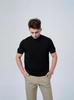 Celebrity Style High-Quality Men's Short Sleeve Wool Knit T-shirt, Machine Washable, Multi-color