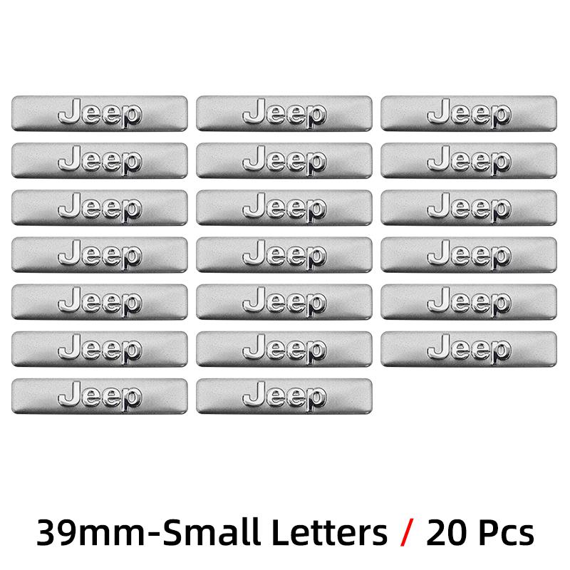 26mm 39mm Car Metal Logo Key Emblem Sticker Decoration For Jeep Renegade Compass Grand Cherokee Wrangler Patriot Rubicon Liberty AMW1