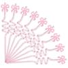 Reusable Pink Butterfly Bow Drinking Straw With Spiral Design For Kids And Party Use