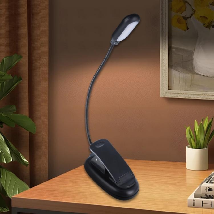 Desk Lamp Clip On Light LED USB Clip Light with 3 Color Modes 3 Dimmable Brightness Desk Light Flexible Gooseneck