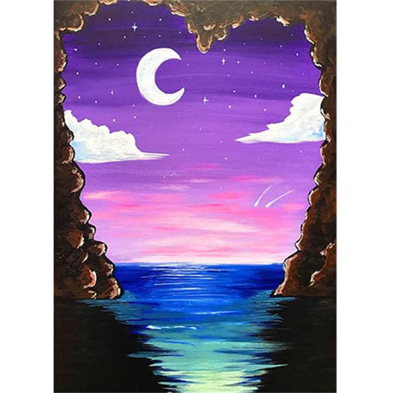 DIY Diamond Painting Beautiful Night View Cross Stitch Kit Mosaic Art Diamond Painting Full Circle/Square Diamond Home Decoration