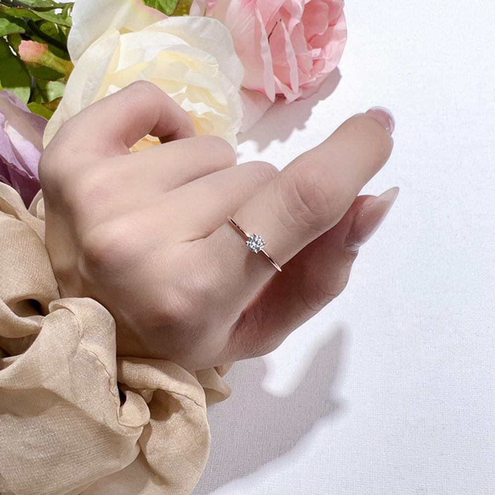 Vinregem 925 Sterling Silver 3EX VVS1 D Color Round Cut 4 MM 0.25CT Real Moissanite Diamonds Women Ring Wedding Party Fine Jewelry Gifts