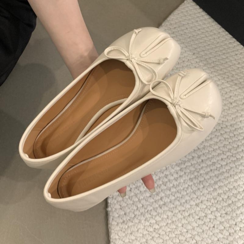Fashion Ladies Shoes 2025 New Split Toe Ballet Flats Fashion Butterfly-knot Concise Low Heels Flat Shoes Casual Slip On Flats Zapatilas