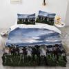 Highland Cattle Duvet Cover Set Funny Farm Animal Comforter Cover For Kids Boy Cow Mountain Meadow Queen Size 2/3pcs Quilt Cover