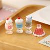 3Pcs Dollhouse Simulation Cherry Cream Cup Ice Cream Cup Mini Model Ornament Toy For Dolls DIY Decoration Kids Gift