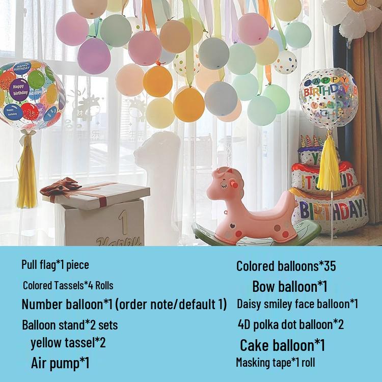 Erster Geburtstag Ballon Dekorationsset für Jungen und Mädchen