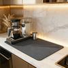 Super saugfähige Kaffeemaschinenmatte, rutschfeste Küchenarbeitsplatten-Schutzmatte für Filterkaffee, leicht zu reinigende, wasserdichte Spritzschutzmatte