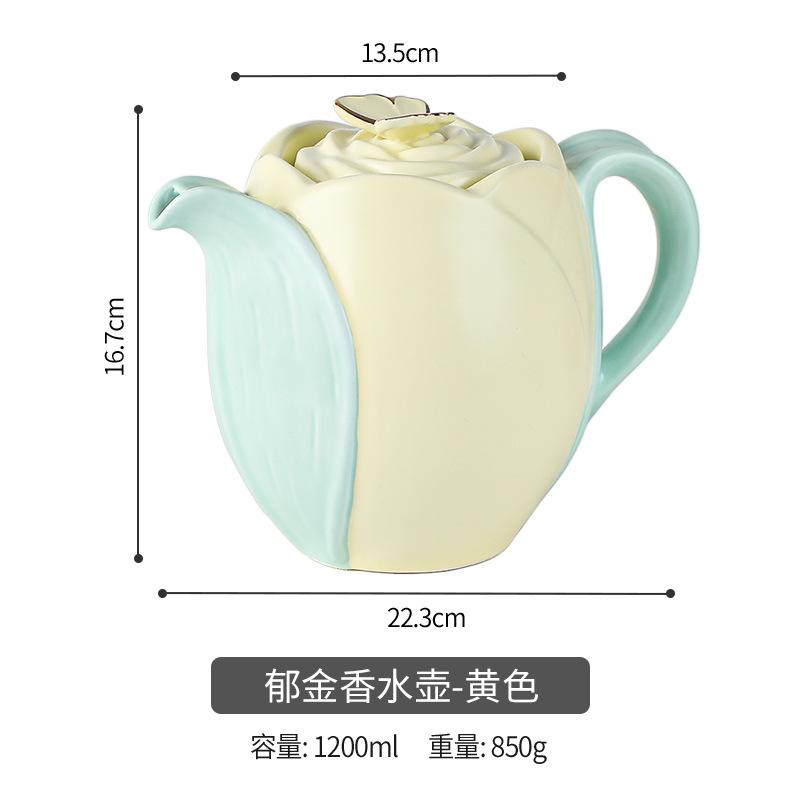 Tulip Luxury Ceramic Coffee Cup Saucer Set with Hand and Dish Milk Tea Cappuccino Tableware 280ml/320ml Birthday Couples Gifts