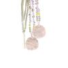 Rose Quartz Nine-Tailed Fox Crystal Pendant Necklace