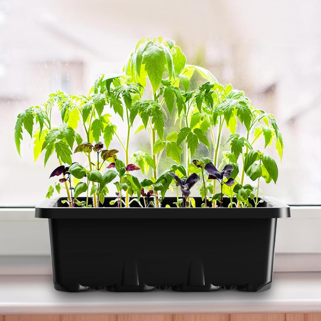 10 Pack Seed Starter Tray with Ventilation Hole 12Grids Seeds Growing Cultivation Planting Box Mini Greenhouse Plant Starter Kit
