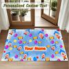 Crystal Velvet Square Rug Custom NameEl Payaso Plim Plim Pattern Non Slip Home Floor Decor Rug