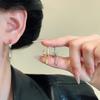 Metal Water Drop Small Hoop Earrings Vintage Round Minimalist Earrings  Fashion Accessories