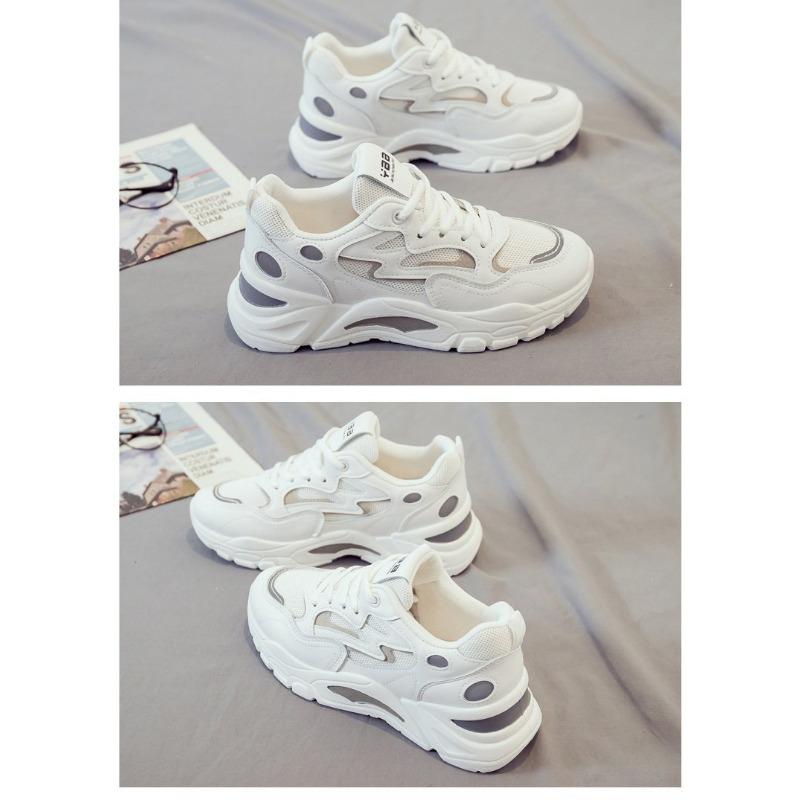 Damen Freizeitschuhe, Dicksohlige Dünne Mesh-Schuhe, Atmungsaktive Sportschuhe