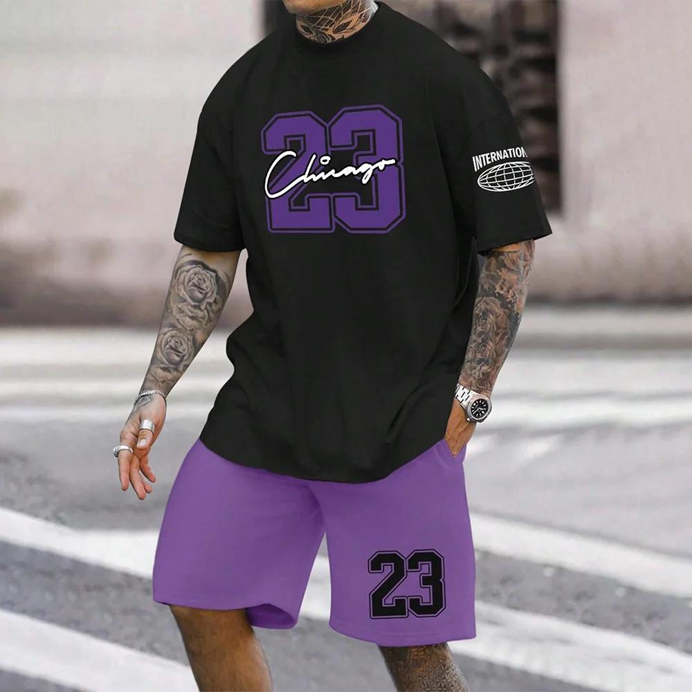 2024 New Fashion 3D Printed Men's Suit Oversized Clothing Short Sleeve Shorts Suit Men's Sportswear Summer Casual Suit