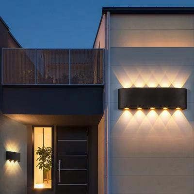 Up and Down Solar Wall Lamp Energy Saving Warm/White/RGB Lights 6/8 LED Solar Light Wall-mounted Decorative Fence Solar Lamp
