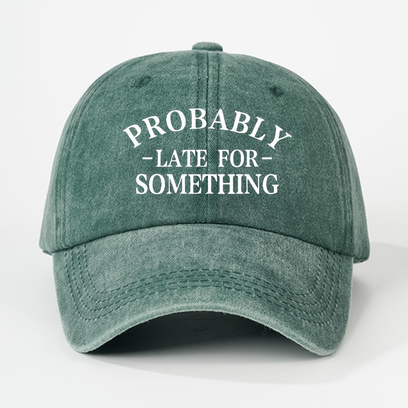 [Unisex Trucker Hat] 1 Printed Probably Washed Baseball Cap - Unisex Trucker Hat - Breathable Adjustable Golf Cap - Women S Summ