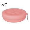 Moisture-proof Dog Food Holder Treat Pouch Bowl with Metal Carabiner Puppy Holder Clip-on Pet Container Lid for Travel Walking Training Trips