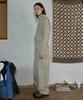 Aobteu Cotton Cargo Pants - Dusty Cream