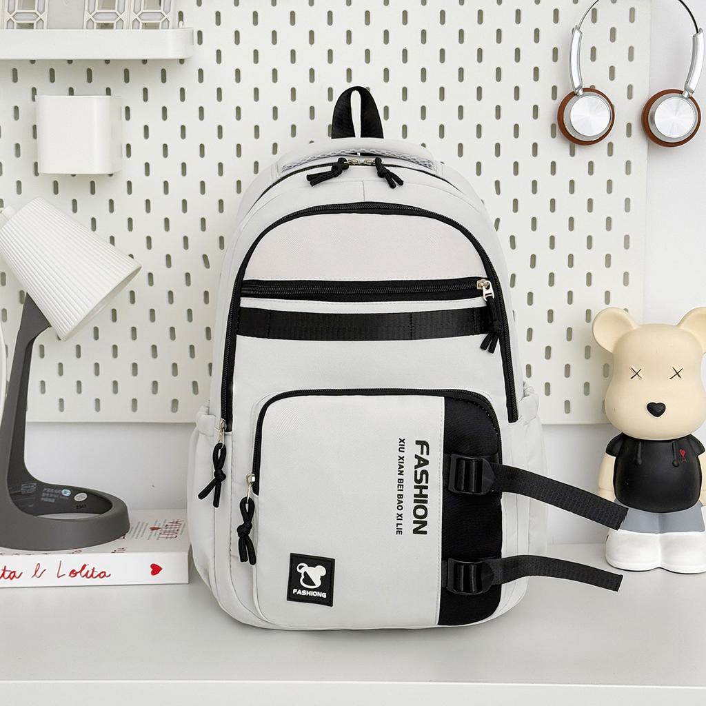 Schoolbag New Ins Trendy Fashion Lightweight Versatile Durable Large-capacity Schoolbag Junior High School Student College Student Backpack