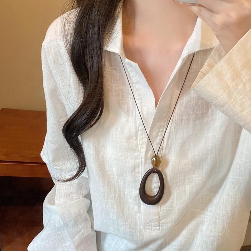 Nischen Design Lange Pulloverkette Boho Retro Halsaccessoire Neuer Kleidung Anhänger Damen Accessoires