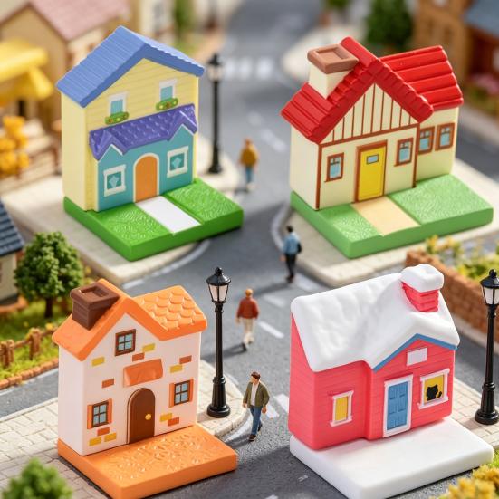 Miniature Garden Ornaments, Resin Fairy Tale House Shape, Outdoor Decor for Patio Gardens DIY Landscape Accessories