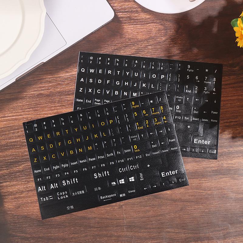 English 120 Keys Matte Standard Waterproof Keyboard Stickers Letter Alphabet
