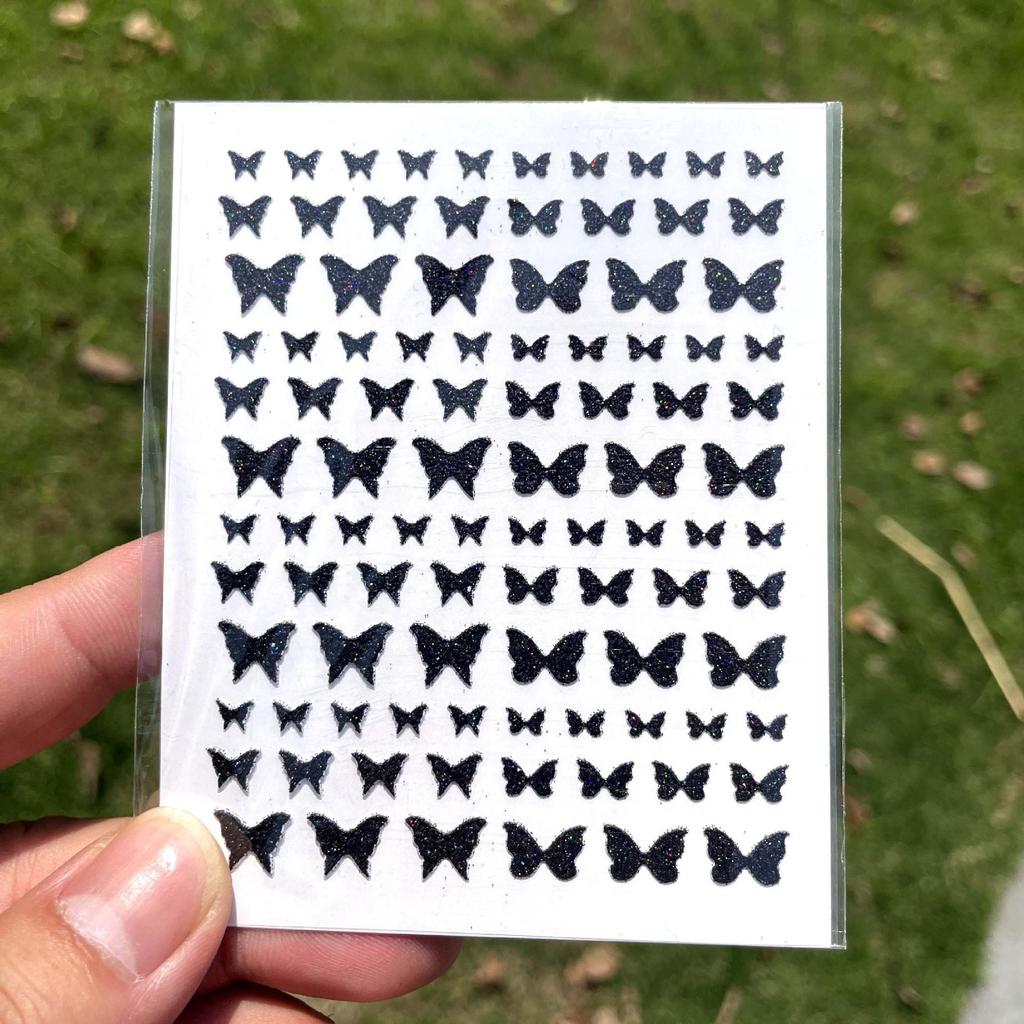 Butterfly nail art Stickers face Tattoo hand account facial masquerade Performance children Diy decoration stickers