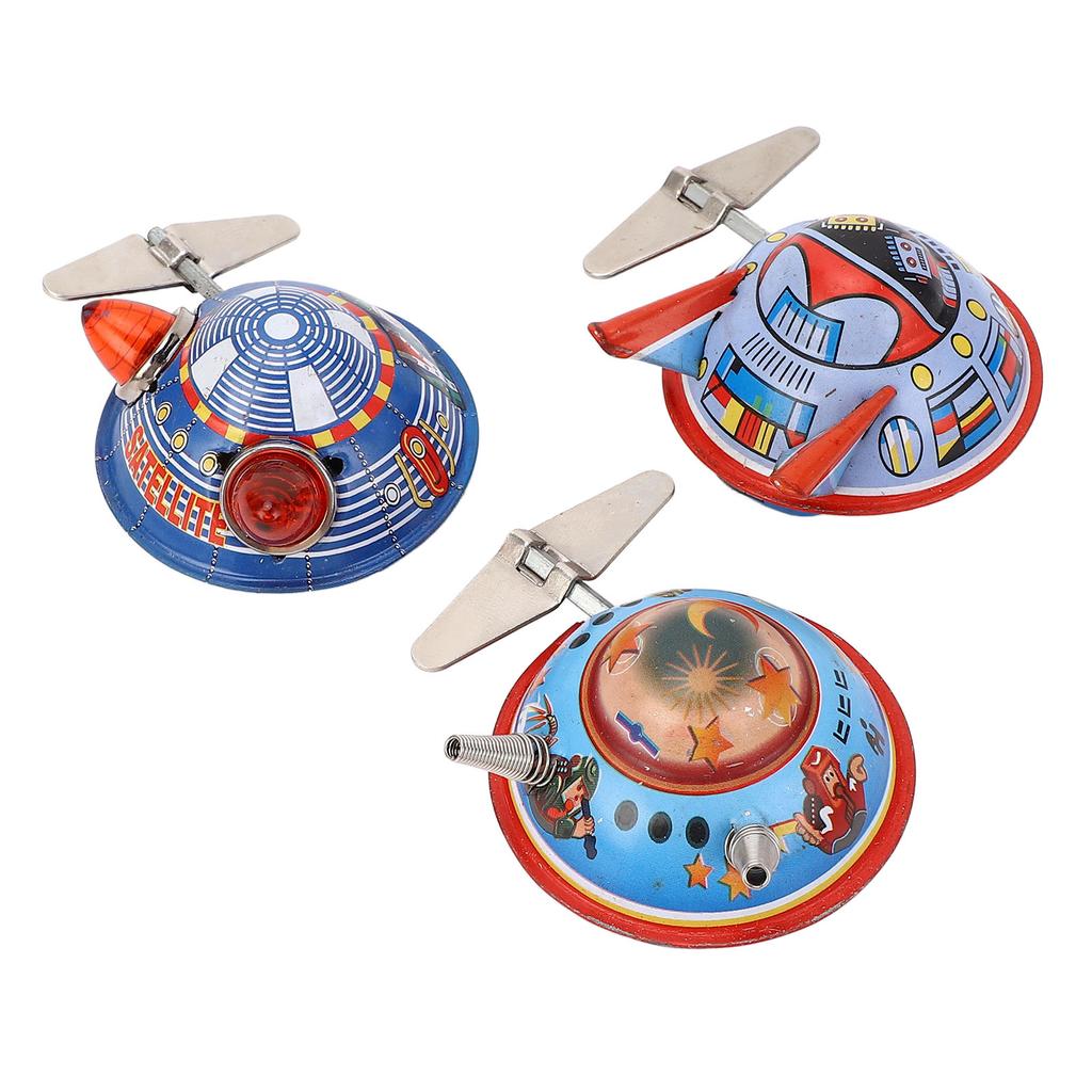 Vintage Wind Up Spacecraft Toy Collectible Clockwork Spring Wind Up Toy for Birthday