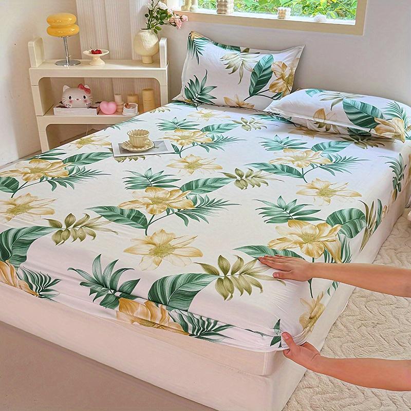 3pcs Print Bedding Set, Soft and Comfortable, Suitable for Bedroom, Guest Room One Fitted Sheet + Two Pillowcases, No Core