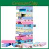 Stacking Toy Wooden Cartoon Animals Printing Kids Educational Game Interactive