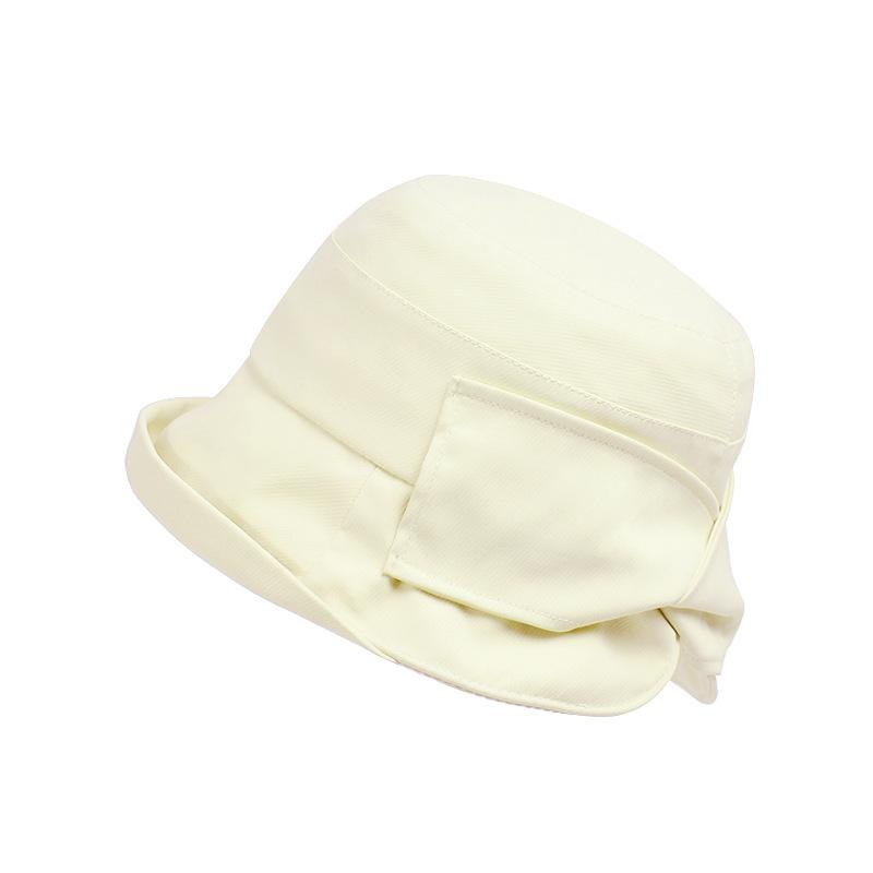 New Spring and Summer Hat Femininity Versatile Face Small Bucket Hat Fashion High Sense Bow Basin Hat