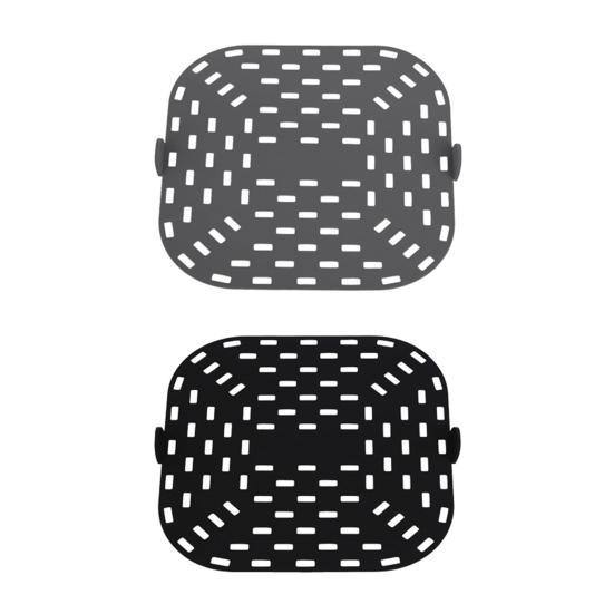 Air Fryer Liner Silicone Baking Pad Square Heat Resistant Air Fryer Accessories Replacement Crisper Plate Non-Stick Air Fryer Grill Pan