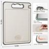 Double Sided Antibacterial 304 Stainless Steel Plastic Cutting Board Household Kitchen Food Grade PP Wheat Straw Chopping Board