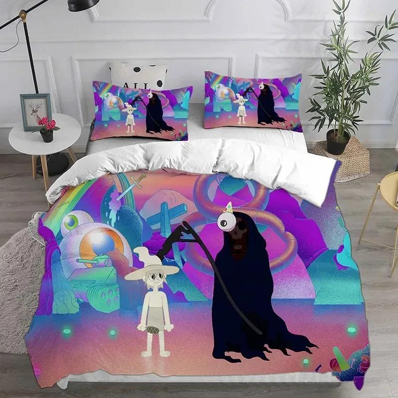 

New Carton Midnight Gospel Anime Beding Sets Warm Comforter Quilt Bed Cover Soft Duvet Cover Pilow Case Sets Children Kids Adult People Sized 120*200cm Single