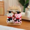 12cm Doctor Bear Plush Toy - Graduation Stuffed Animal with Cap & Gown Cute Educational Gift for Students Kids Graduation Season