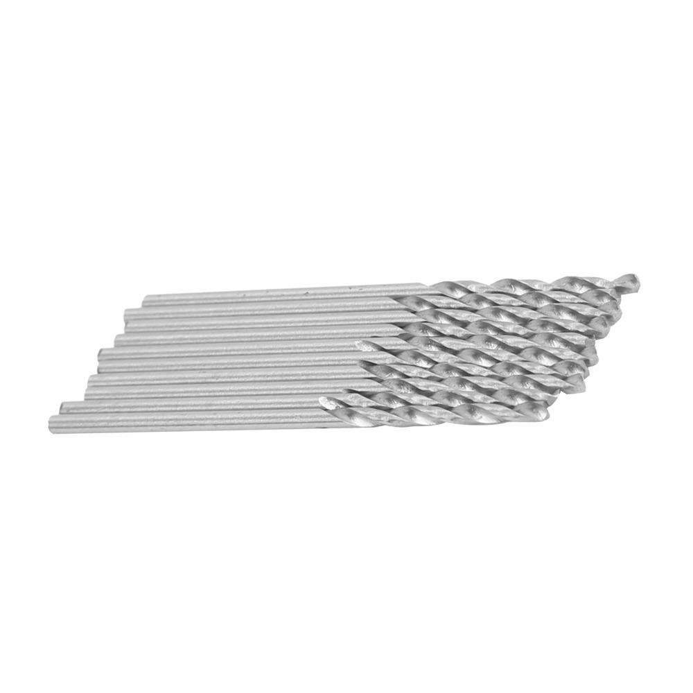 10pcs Uncoated Bright Finish Straight Shank Drill Bits Micro Drill Bits For Jewelry Making