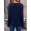 Women's Sweater Fall/Winter Casual Sweatshirt Women's Solid Color Top Long-Sleeve Crew Neck Patchwork Pullover Top T-Shirt