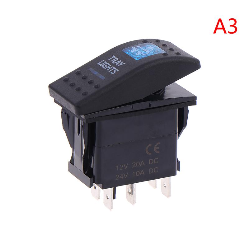 5Pin Car Switch Boat Truck Light Toggle Switch Waterproof 12V/24V Bar Style Toggle Rocker Reverse Rear Light Switch