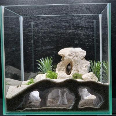 1Pcs 3D Print Natural Curve Under Gravel Tunnel Cave Aquarium Decor Fish Tank Underground Cave For Fish Reptile Shelter