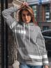 Damen Herbst Winter Langarm Pullover 3D Klassisch Gestreift Kariert Bedruckt Lässige Hoodies Mode Street Style Hoodies