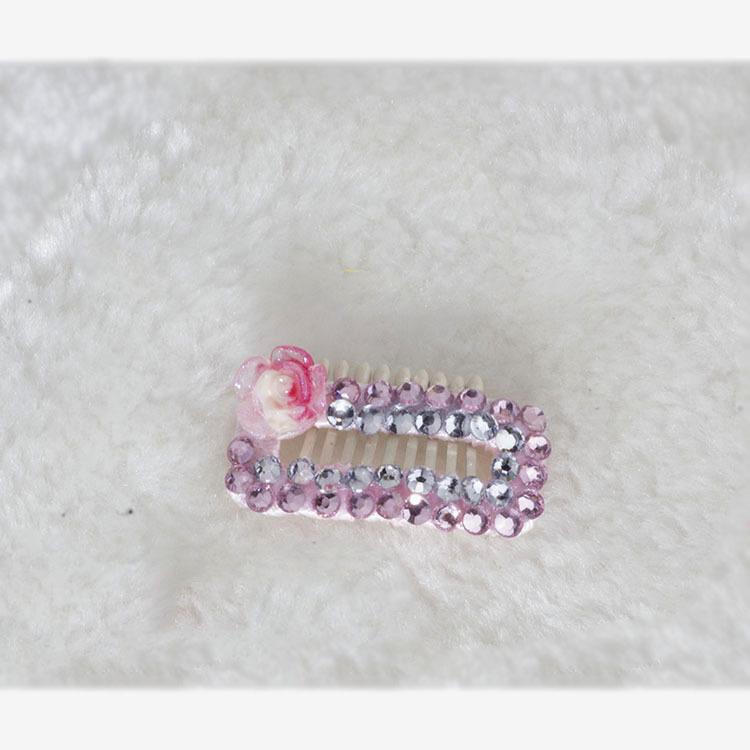 Dream Princess Rhinestone Hair Clip for Yorkshire Terrier & Maltese Puppies - Shiny Pet Accessory