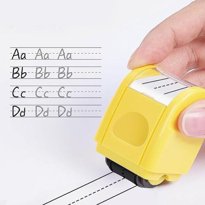 Yousheng Race Track Stamp Self Inking Line Road Stamp Roller Compact Design Portable Dashed Handwriting Lines Practice Roller Stamp for Kids
