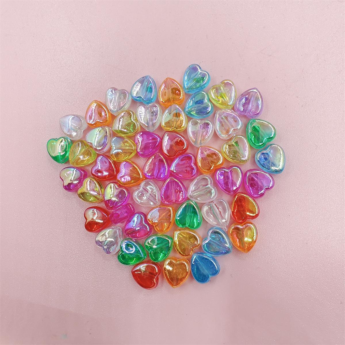 

200 шт. красочные стеклянные бусины для изготовления ювелирных изделий DIY браслет серьги подвески ожерелье бусины в форме сердца бусины разноцветный
